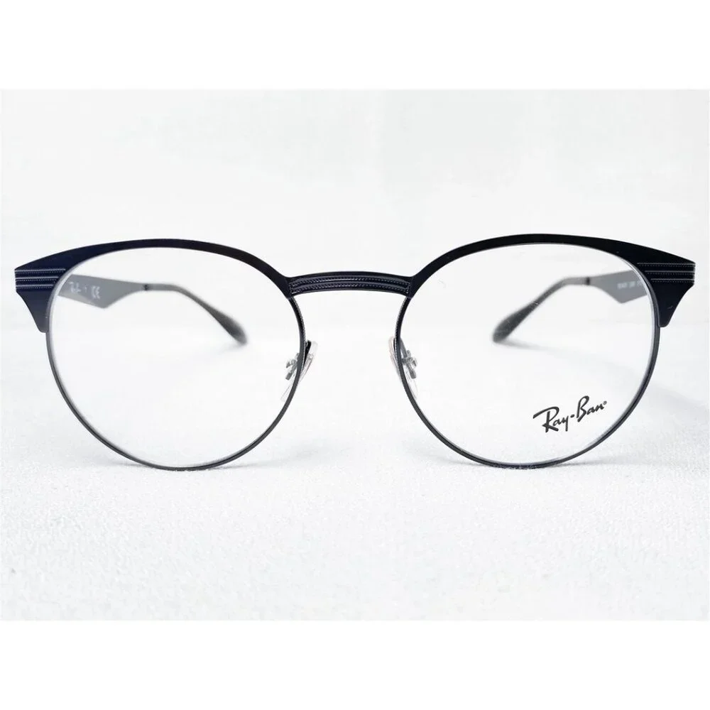 RAYBAN Unisex Eyeglasses RX6406-2904 Round Black 51-18-145